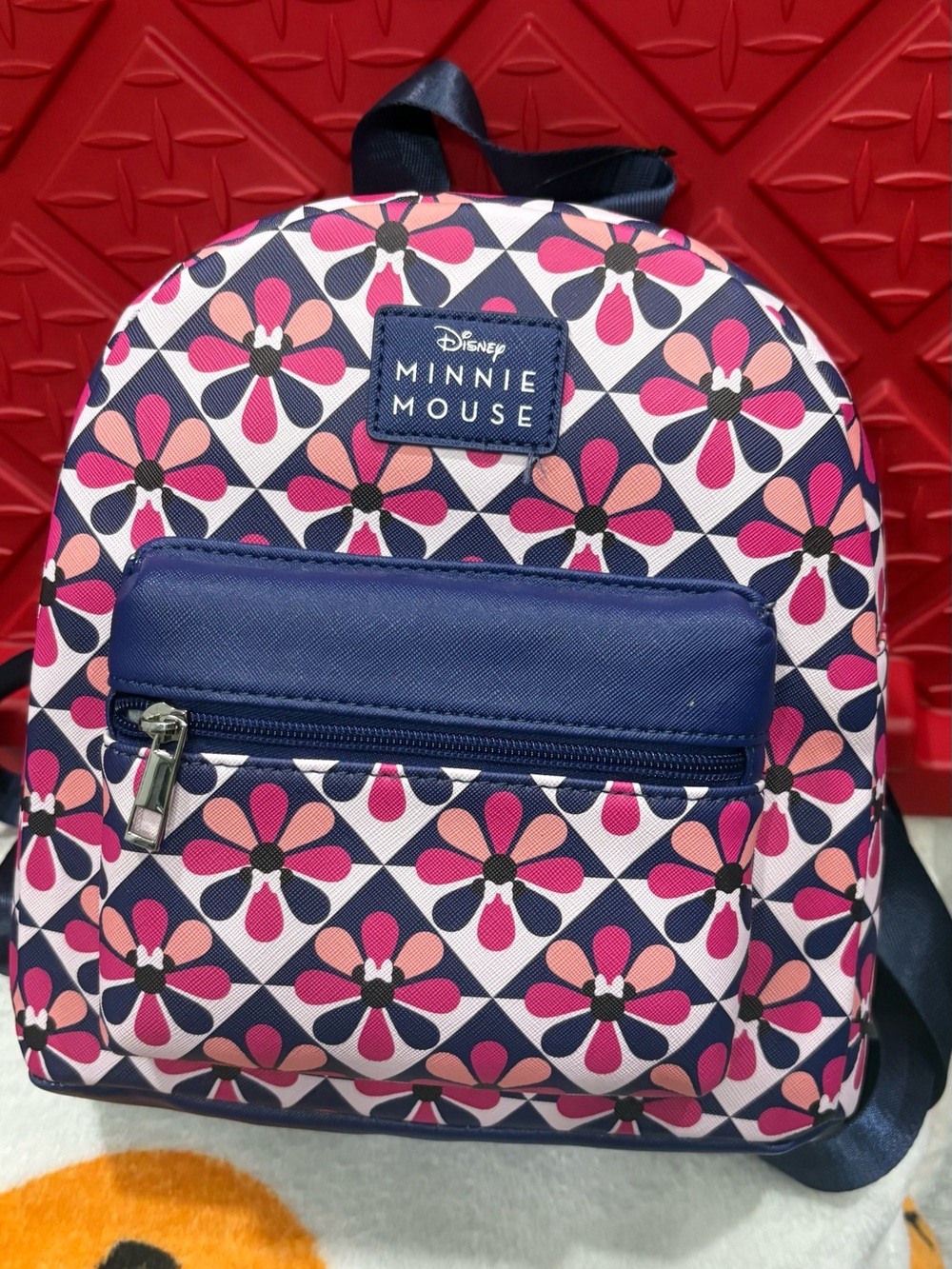 Disney Minnie Mouse Pink & Navy Floral Mini Backpack